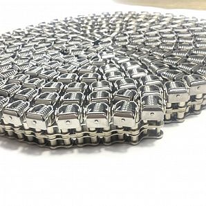 Cadena de rodillos transportadores de pinzas de acero inoxidable 10B